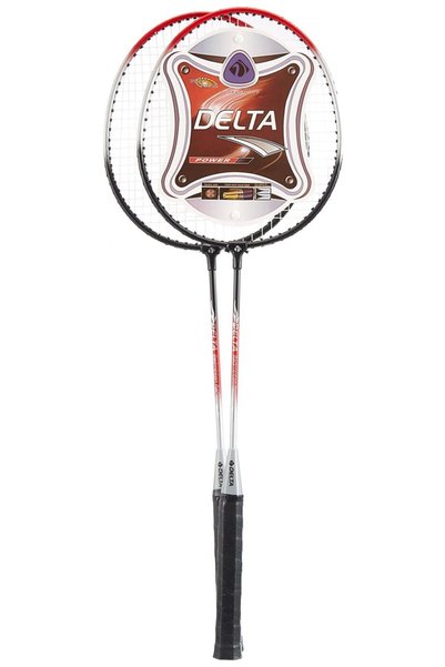 DELTA SPOR Delta Ds 902 Çantalı Çiftli Badminton Seti , Unisex, Kırmızı, Tek Beden