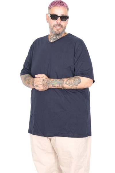 ModeXL Tricou pentru bărbați Mode XL, mărime mare, cu decolteu în V, 20032, b...