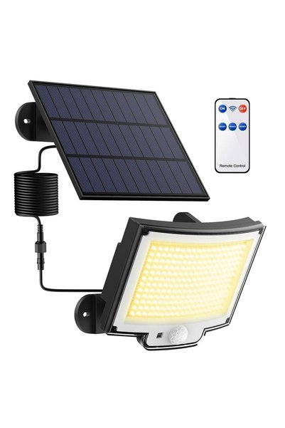 Greentech Güneş Enerjili, Hareket Sensörlü, 228 Boncuk LED Aydınlatma/GT-SL33