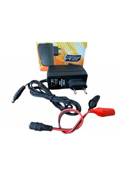 ATA ELEKTRONİK Aküler 6 Volt Akülü Araba Araç Için Adaptör Şarj Cihazı Şarz Aleti 1 Amper