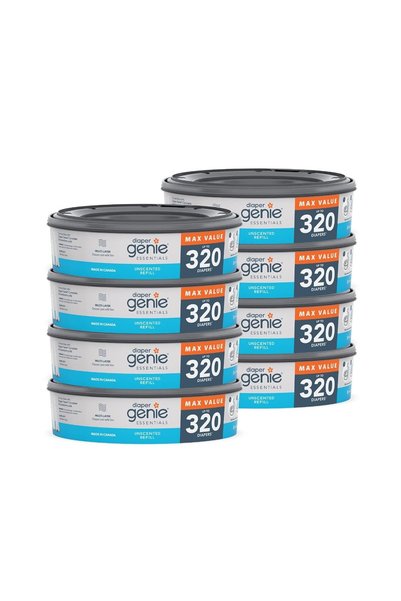Diaper Genie عبوة احتياطية دائرية الشكل من إيسنشيالز تحتوي على 8 قطع |   تتسع...