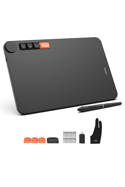 Veikk VO1060 10x6 4 Kısayol Tuşlu Sağ/Sol El Uyumlu Grafik Tablet+Kalem