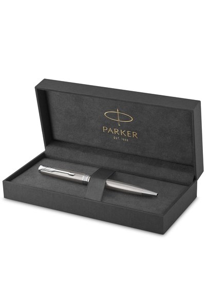 Parker Sonnet Paslanmaz Çelik Krom Tasarımlı Tükenmez Kalem, Orta Kalınlıkta ...