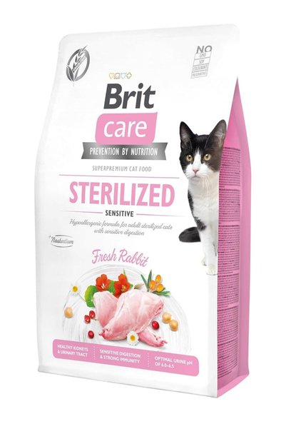 Brit Care Sensitive, Kısırlaştırılmış Hassas Kediler İçin, Tahılsız, Hipoaler...