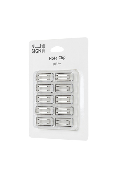 Deli 1set Nusign Paper Clip Silver Color Metal Document Binding Note Clips Bo...
