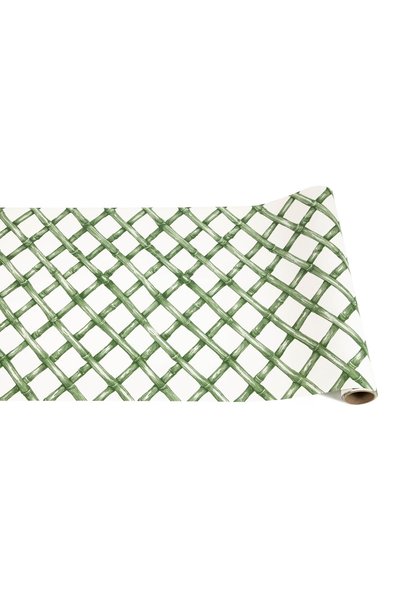 Hester & Cook Green Lattice Runner 20"X25"