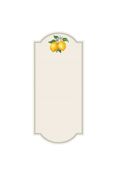 Hester & Cook Card de masă cu lămâie - Pachet de 12