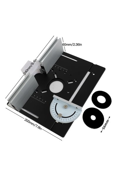 Choice3 Black 3 Router Table Insert Plate Aluminum Alloy Wood Milling Flip Bo...