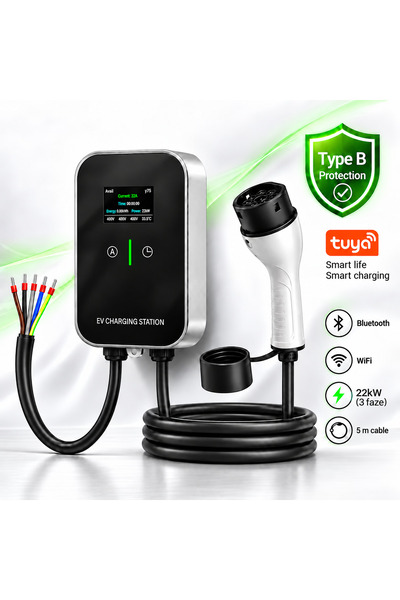 Companiero Statie De Incarcare Masini Electrice EV Smart Wallbox 22kW Type 2,...