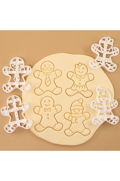 choice2 4PCS-802 1Pc/4 Pcs Set Christmas Gingerbread Man Cookie Cutter Mold f...