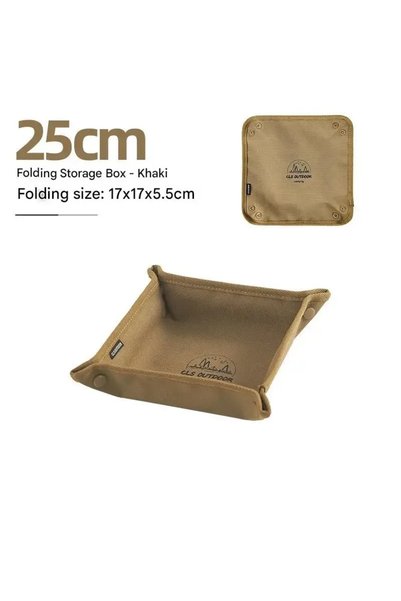 Choice khaki25X25cm Camping Storage Tray Home Travel Storage Box Outdoor Camp...