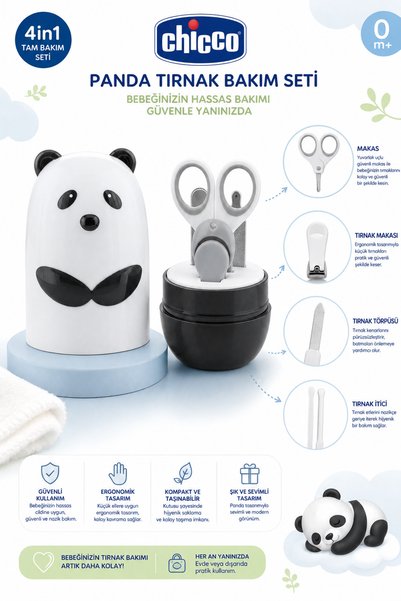 Chicco Bebek Tırnak Bakım Seti-Panda