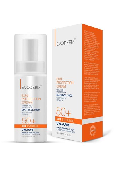 EVODERM Sunscreen Cream Güneş Koruyucu Krem Spf 50 100 ml