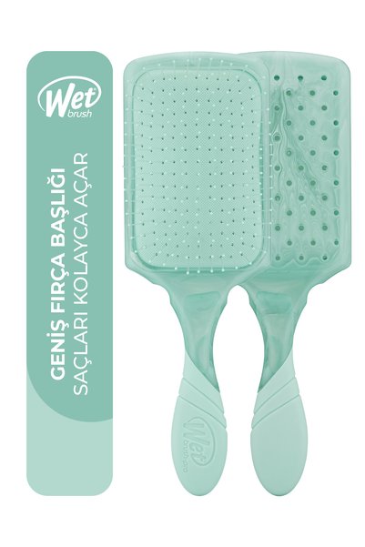 Wet Brush Pro Paddle Detangler Wide Hairbrush for Thick Stranded Hair Turquoise