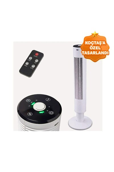 GOOD HOME Kule Tipi Kumandalı Vantilatör Beyaz 45 Watt FTP6