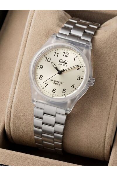 Q&Q Men's Metal Cord Wristwatch