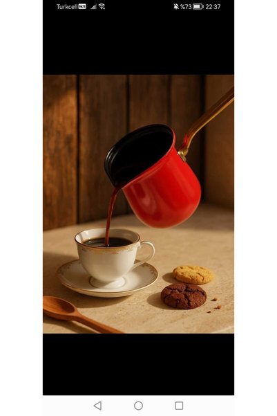 emaye market Enamel Coffee Pot 500ml Red