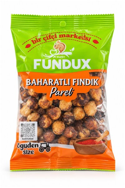 FUNDUX Sosolu Iç Fındık Yeni Mahsul Taze Çıtır Çerez (85GR)