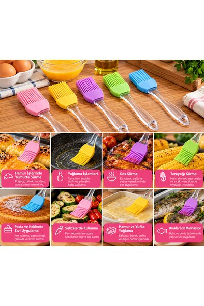 YDGR Silikon Yağlama Ve Yumurta Sürme Hamur Fırçası 17 cm