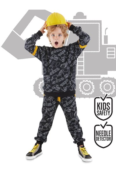 Denokids Zestaw dresowy dla chłopców Cars Boys, czarny