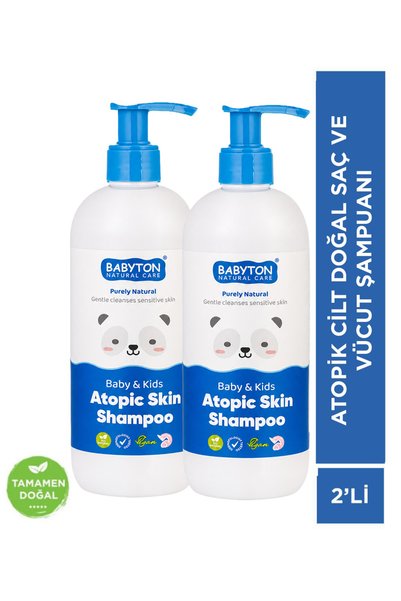 BABYTON Natural Atopic Skin Hair and Body Shampoo Set of 2