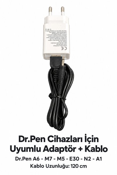 DEFOND Dr. Pen Cihazları İçin Uyumlu Adaptör+Kablo Dr.Pen A6 - M7 - M5 - E30 ...