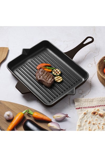 Aryıldız Duo Cast Grill Pan Brown 26X32 cm