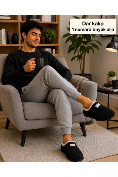 MOON CLOUD Unisex Sıcak Tutan Rahat Peluş Kapitone Ev Terliği Ev Botu Kışlık Yumuşak Taban Ev Botu ZYN263