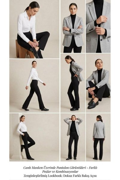 Thin Shop High Waist Pipe Leg Tightening Steel Fabric Pants