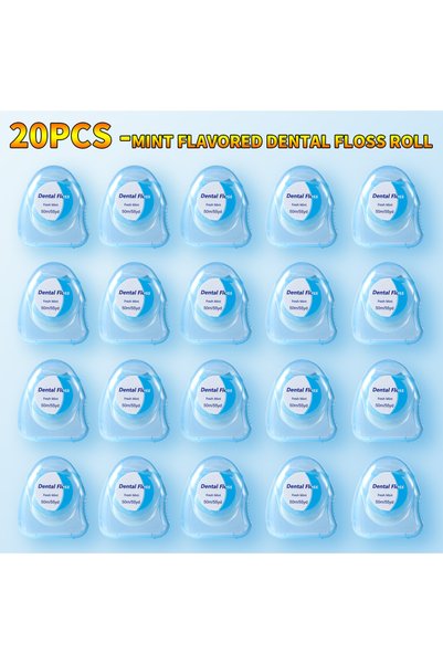 Choice1 20 PCS 20PCS/12PCS/6PCS/2PCS dental floss roll - mint flavor, 50 mete...