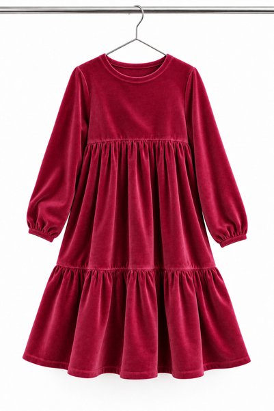 Angel&Co. Girls Clothing Velvet Girls Midi Dress