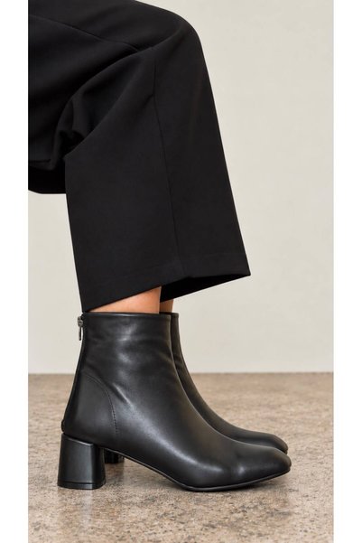 ESSO LA MİA Vılana Heeled Boots Genuine Leather
