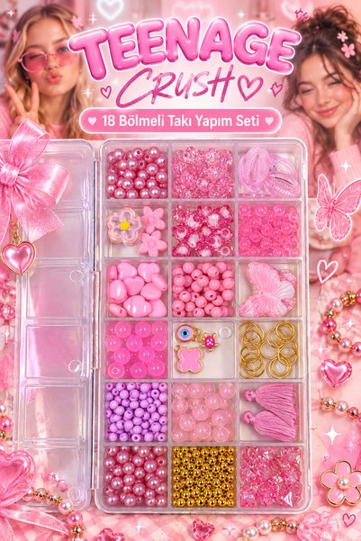 By MO Accessories مجموعة صنع المجوهرات المكونة من 18 قطعة من Teenage Crush - ...