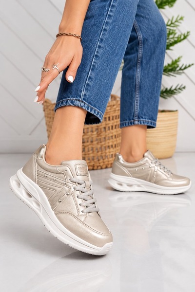 AZE STEP Grijak Gold Lightweight Daily Walking and Running Sports Shoes for W...