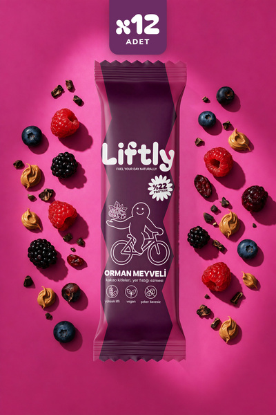 LİFTLY Orman Meyveli Vegan Protein Bar 40g x 12 Adet