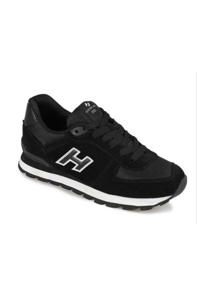 Hammer Jack Unisex Genuine Leather Black Sneaker Daily Comfortable Sports Shoes
