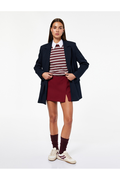 Koton Slit Detailed Mini Shorts Skirt