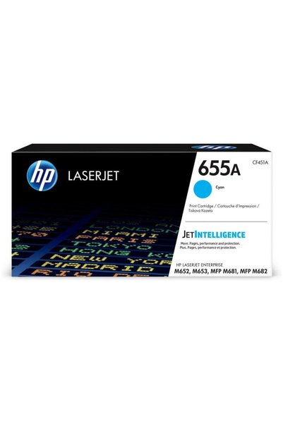 HP CARTUȘ TONER CYAN NR.655A CF451A 10,5K ORIGINAL LASERJET ENTERPRISE M652N