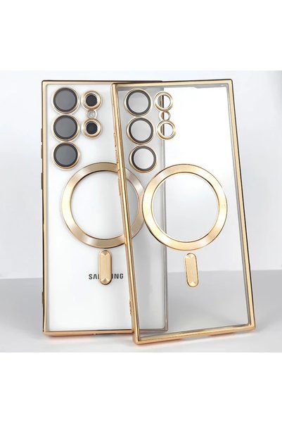 Choice15 For Galaxy S23Ultra Gold Luxury Plating for Magsafe Magnetic Wireles...