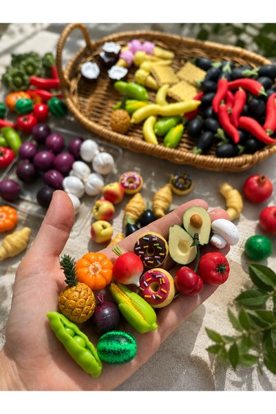 tiny garden Miniature Fruit Vegetable Toy (24 Pieces) Tropical Set