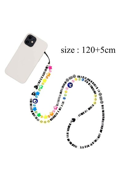 Choice SZ-A220019A KKBEAD سلسلة خرز طويلة للهاتف بتصميم عين الحسد، مناسبة للن...