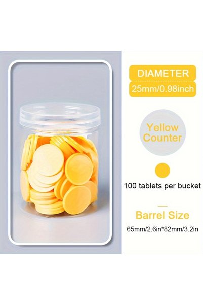 Choice YELLOW 100 Plastic Counting Chips - Interactive Learning Educational M...