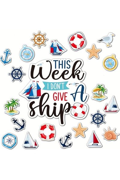 Choice 22pcs 22pcs Nautical-Themed Cruise Door Magnets Decorations, Funny "Th...