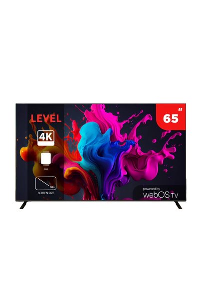 Level تلفزيون ذكي بشاشة 65 بوصة يعمل بنظام WebOS بدقة 4K UHD - مع جهاز استقبا...