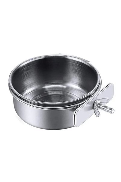 Choice1 10cm Rabbit Pet Food Dish Hamster Stainless Steel Clamp-on Water Drin...