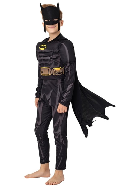 LilyMoon Boy's Superhero Costume with Cape 3 Pieces - Mask, Cape, Jumpsuit Se...