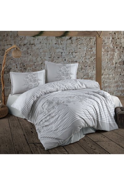Ralex Lenjerie pat dublu Bumbac 100% Ranforce 4 piese extra large, cearșaf pa...