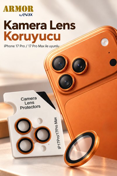Evax [Armor Lens] iPhone 17 Pro Max / 17 Pro Compatible Camera Lens Protector...