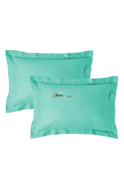 HomePuls Set 2 fețe de pernă Damasc policoton dunga 1 cm, 50 x 70 cm și tiv c...