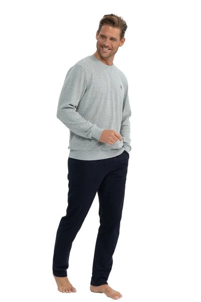 U.S. Polo Assn. U.S. Polo Assn. Men's Long Sleeve Round Neck Two Thread Track...